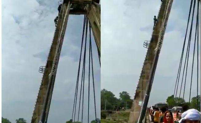 हरिद्वार | केबल पुल में चढ़ा कांवड़िया, उत्तराखंड पुलिस ने ऐसे बचाई जान, देखिए वीडियो