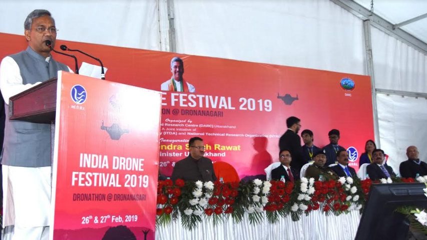 देहरादून | मुख्यमंत्री ने इण्डिया ड्रोन फेस्टिवल का किया शुभारम्भ