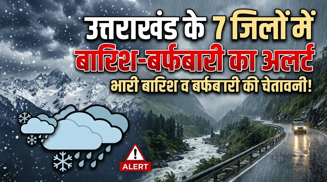 उत्तराखंड के 7 जिलों में बारिश-बर्फबारी का अलर्ट, छाएगा कोहरा
